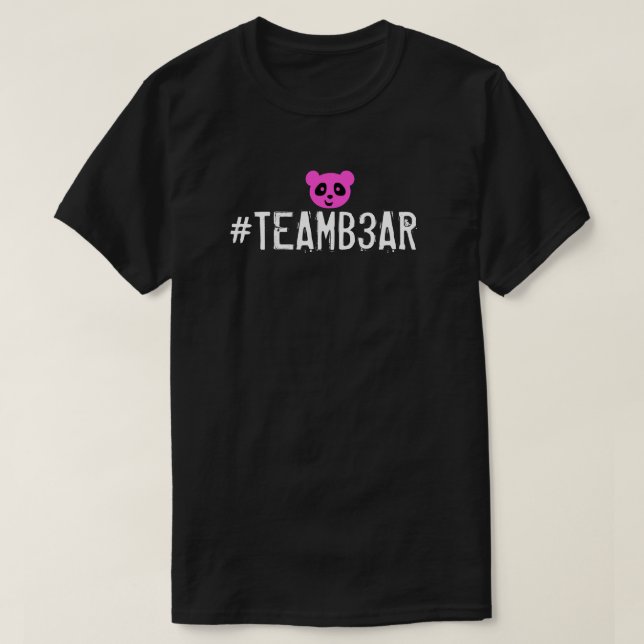 T-shirt Chemise de #Teamb3ar - B3ar rose (Design devant)