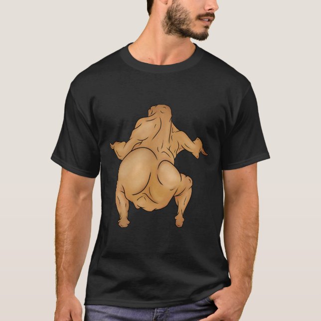T-shirt Chemise de Thanksgiving Twerkey Basic Dark (Devant)