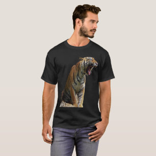 T-shirt Chemise de Tigre Rugissant Animaux Sauvages Nature