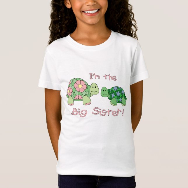 T-Shirt Chemise de tortue de grande soeur (à un petit (Devant)