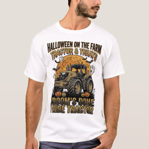 T-shirt Chemise de tracteur Halloween Drôle de sorcière de