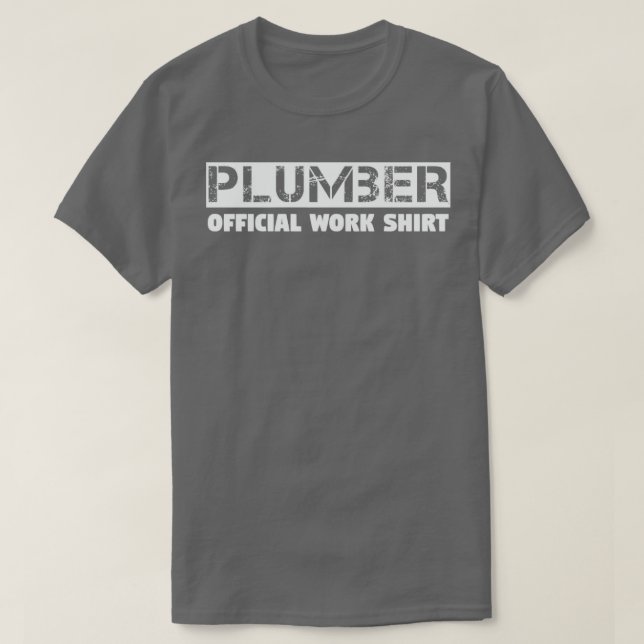 T-shirt Chemise de travail officielle en plombier (Design devant)