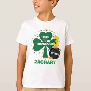 T-shirt Chemise de troisième anniversaire shamrock irland