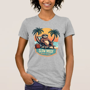 T-shirt Chemise de vacances rétro de paresseux drôle de dé