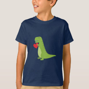 T-shirt Chemise de Valentine de dinosaure de T-Rex