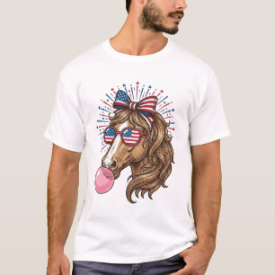 T-shirt Chemise de vecteur de chewing-gum à bulles de chev