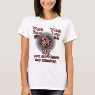 T-shirt Chemise de vélo de saleté - oui je suis une fill