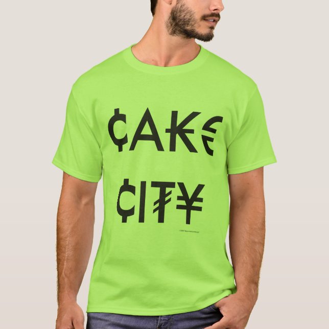 T-shirt Chemise de ville de gâteau (Devant)