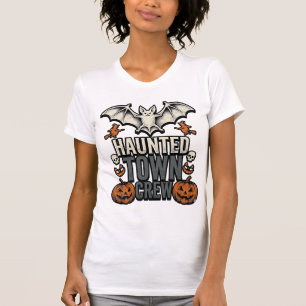 T-shirt Chemise de ville hantée Halloween vintage chauve-s