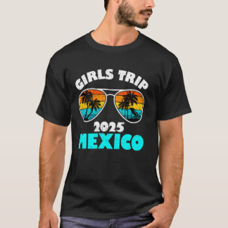 T-shirt Chemise de voyage pour filles au Mexique 2025 Femm