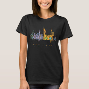 T-shirt Chemise de voyage urbaine New York USA Skyline