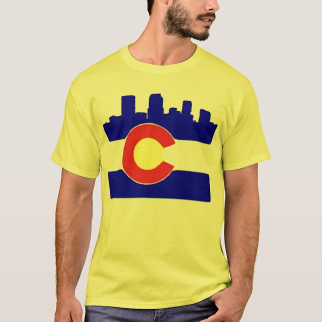 T-shirt Chemise de Ypres de jaune d'horizon de Denver (Devant)