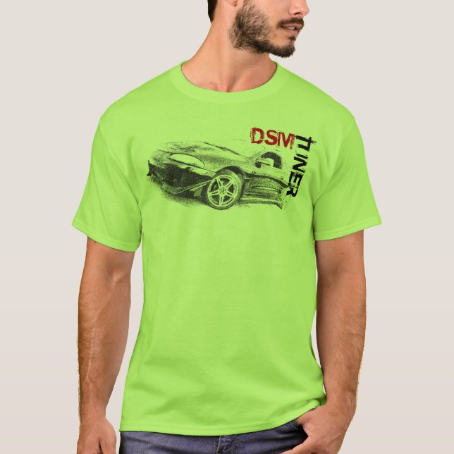 T-shirt Chemise d'éclipse de mitsubishi de TUNER de DSM (Devant)