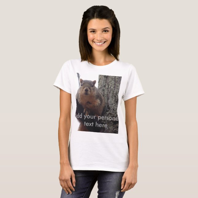 T-shirt Chemise d'écureuil personnalisée (Devant entier)