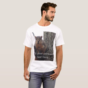 T-shirt Chemise d'écureuil personnalisée mens personnalisé