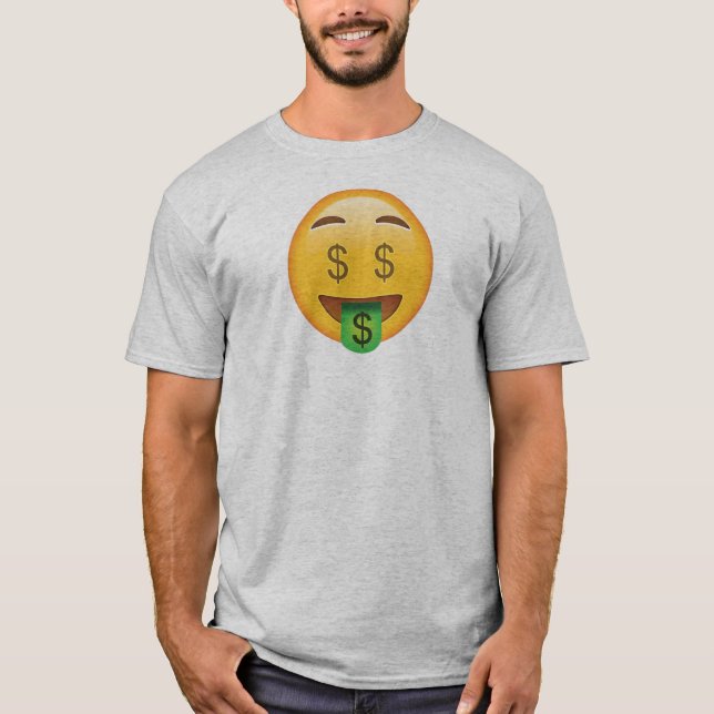 T-shirt Chemise d'Emoji d'argent (Devant)