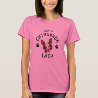 T-shirt Chemise dentée crazy Chihuahua Lady Rainbow Tye Dy