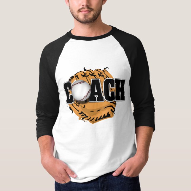 T-shirt Chemise d'entraîneur de base-ball (Devant)
