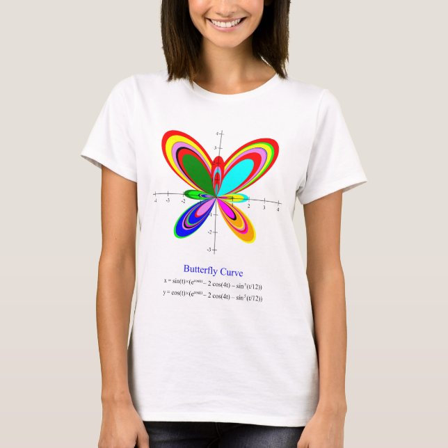 T-shirt Chemise d'équation de courbe du papillon des (Devant)