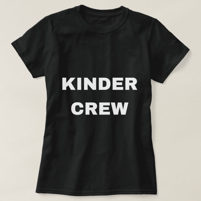 T-shirt Chemise d'équipage Kinder, Chemise d'enseignant d' (Design devant)