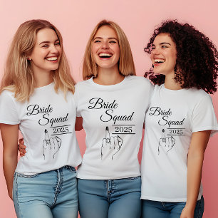 T-shirt Chemise d'équipe de mariée personnalisée - Drôle B