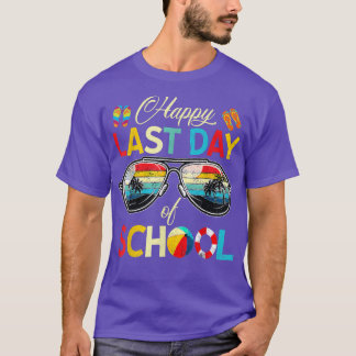T-shirt Chemise dernier jour d'école heureux Bonjour l'été