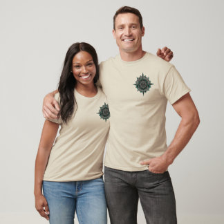 T-shirt Chemise des Mens d'herbe verte sur la mer verte