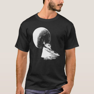 T-shirt Chemise d'escargot de lune Howling, animal drôle H
