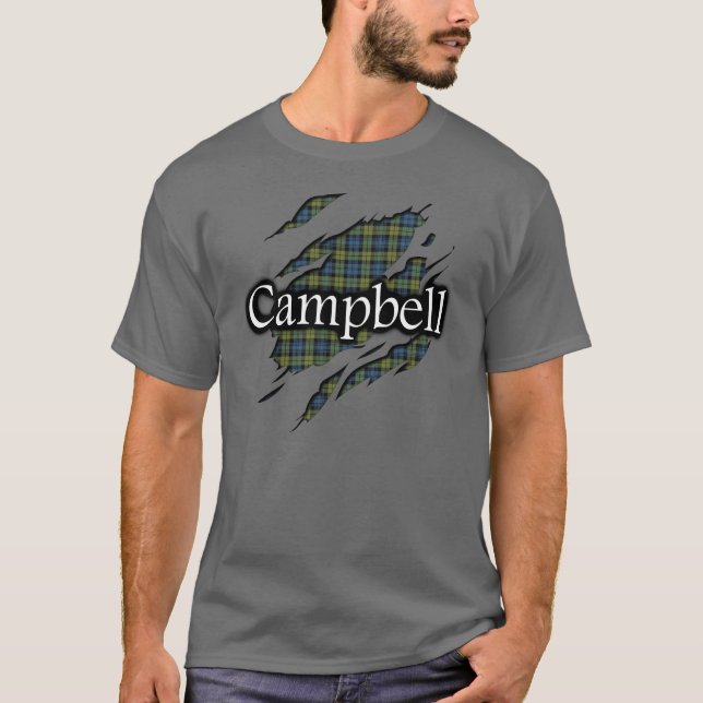 T-shirt Chemise d'esprit de tartan de Campbell (Devant)