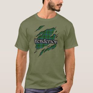 T-shirt Chemise d'esprit de tartan de Henderson de clan