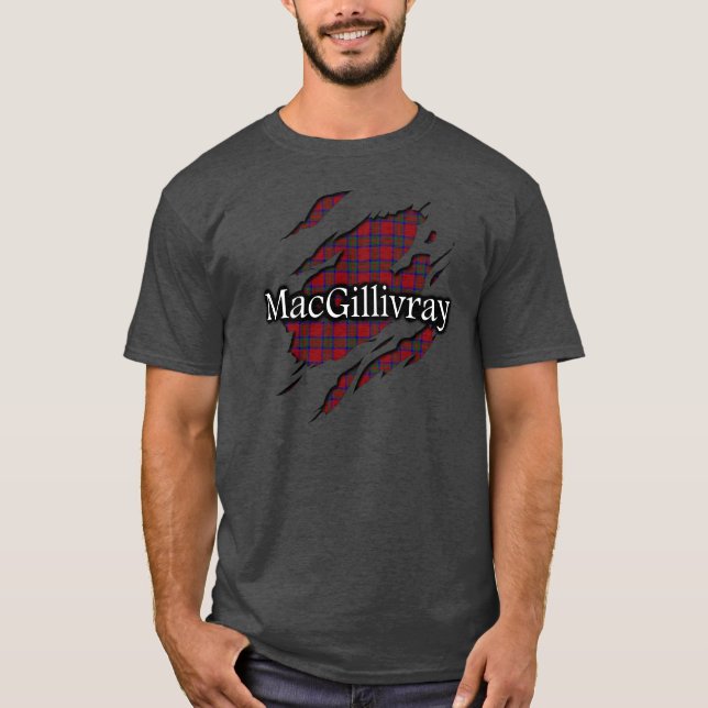 T-shirt Chemise d'esprit de tartan de MacGillivray de clan (Devant)