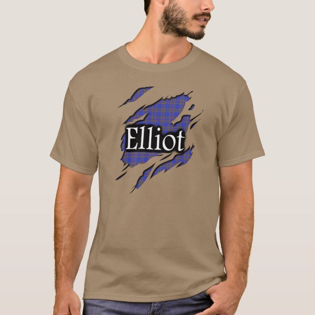 T-shirt Chemise d'esprit de tartan d'Elliot de clan (Devant)