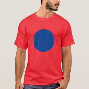 T-shirt Chemise d'état bleu point rouge