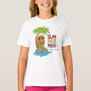 T-shirt Chemise d'été Mermaid mignonne pour enfants T-shir