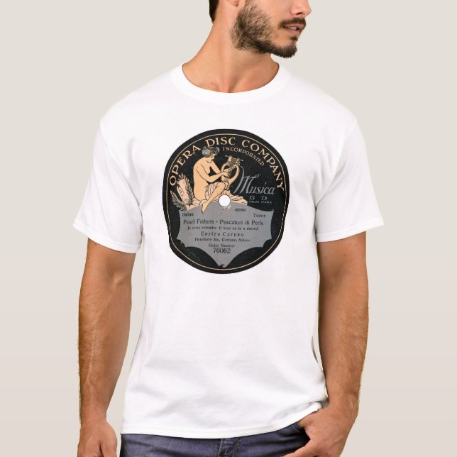 T-shirt Chemise d'étiquette de disque de disque d'opéra (Devant)