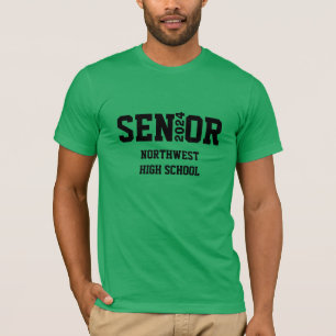 T-shirt Chemise d'études supérieures avec le nom de l'anné