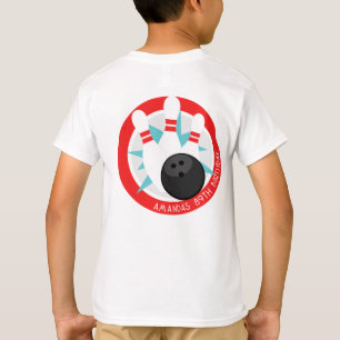 T-shirt Chemise d'événement Bowling avec nom sur la poche