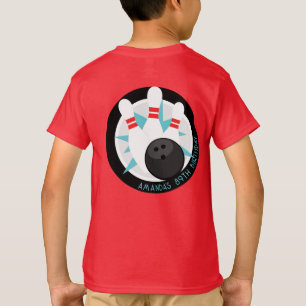 T-shirt Chemise d'événement Red Bowling + Nom sur la poche