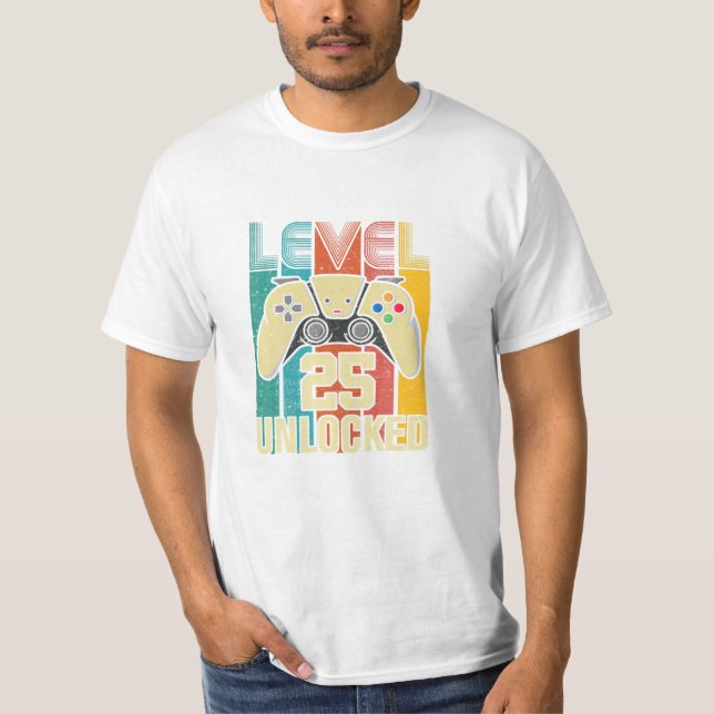 T-shirt Chemise déverrouillée de niveau 25 (Devant)