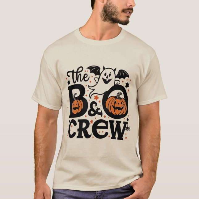 T-shirt Chemise d'Halloween de Boo Crew - Amusante & Migno (Devant)