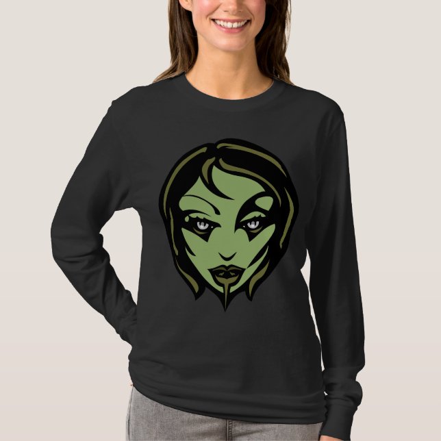 T-shirt Chemise d'Halloween Zombie Chemise Fun Boo maman T (Devant)