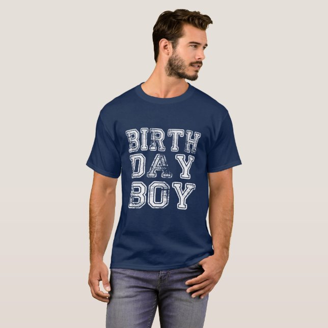 T-shirt Chemise d'homme de garçon d'anniversaire (Devant entier)