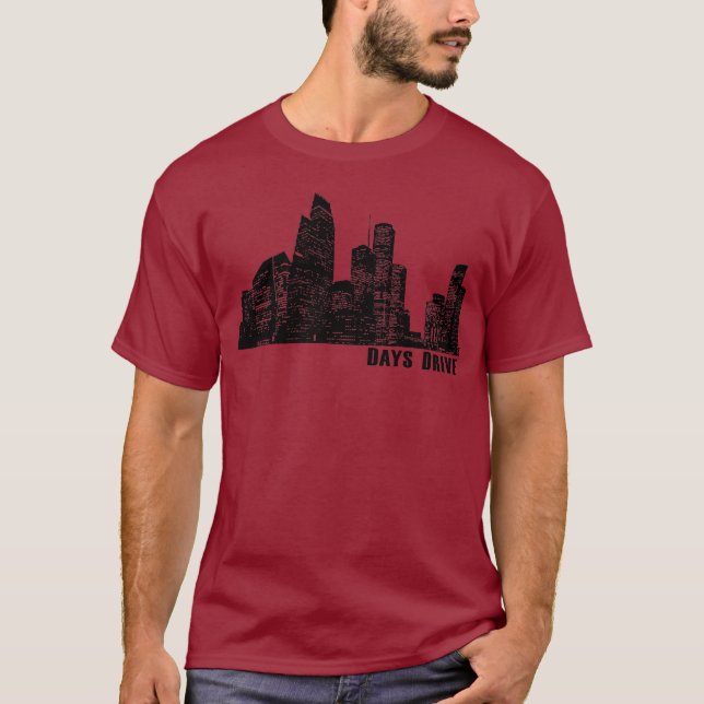 T-shirt Chemise d'horizon de Houston (Devant)