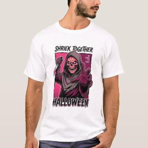 T-shirt Chemise d'horreur vintage avec découpe de tueur Ha