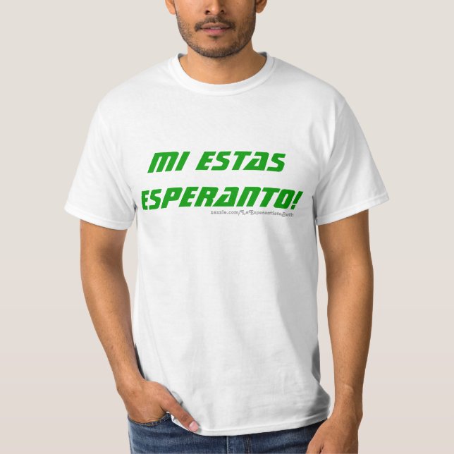 T-shirt Chemise d'hymne d'espéranto, (Devant)