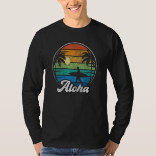 T-shirt Chemise d'île hawaïenne Aloha Hawaï Palmier Surf