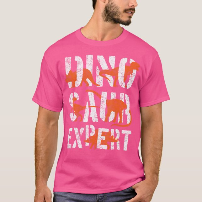 T-shirt Chemise Dinosaure Expert Rétro Pour Garçons Gi (Devant)
