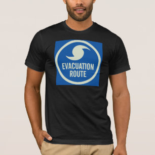 T-shirt Chemise d'itinéraire d'évacuation d'ouragan
