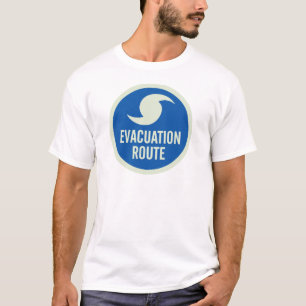 T-shirt Chemise d'itinéraire d'évacuation d'ouragan