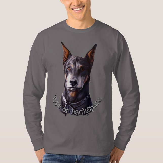 T-shirt Chemise Doberman Pinscher Personnalisée Dog Art Ch (Devant)